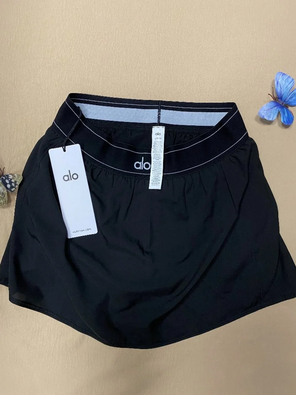 🤹‍♀️ALO NWT Match Point Black Mini Tennis Skirt🏌️Sporty Everyday Style